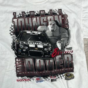 Jimmie‎ Johnson T-Shirt Color: White Size: Large Dover International Speed Way